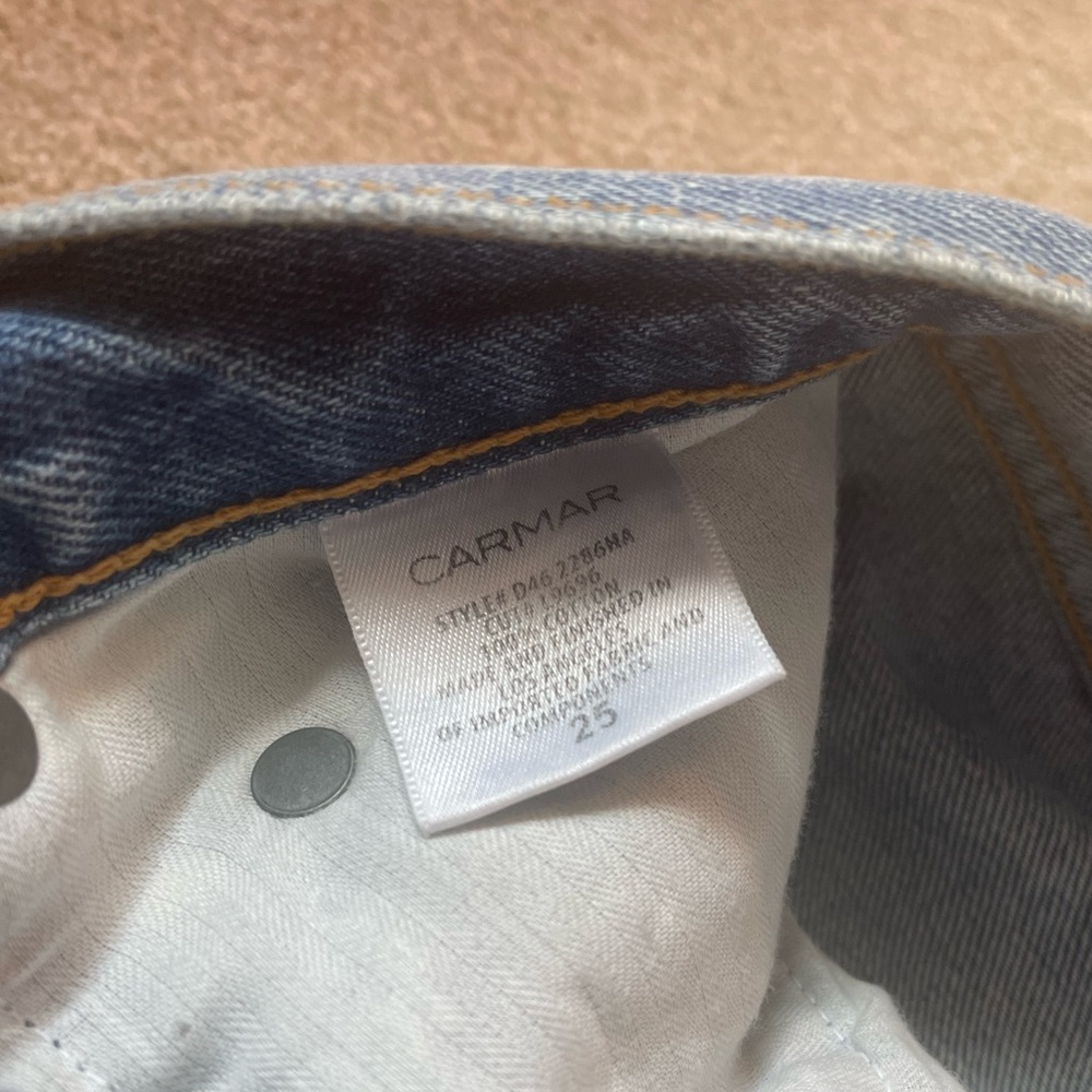 Carmar denim distressed unique high rise jeans - Picture 3 of 6